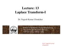 Laplace transform circuit analysis