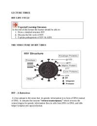 Lecture 3 HIV and AIDS