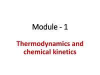 Thermodynamics and chemical kinetics
