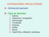 Disciclias en sistema circulatorio