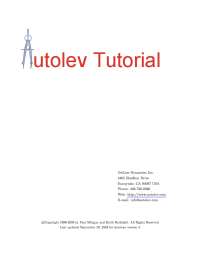 Autolev _ tutorial software which is essential for synthesis of robot motion and multibody