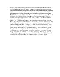 Globalization: A Multifaceted Phenomenon - Prof. Jerson