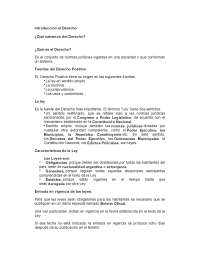 Introducción al Derecho: Fuentes y Características de la Ley - Prof. Vira