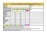Construction Waste Management Worksheet