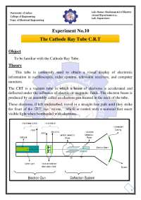 Introduction to Cathode Ray Tube and Function Generator