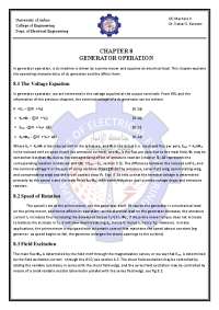 DC Generator Operation