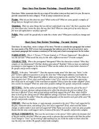 Short Story Peer Review Workshop