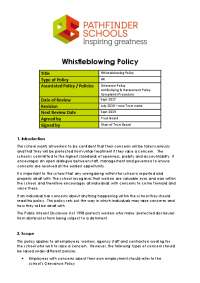 Whistleblowing Policy
