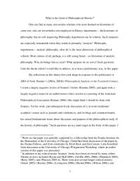 The Value of Philosophical History