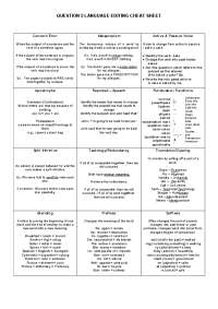 Language Editing Cheat Sheet