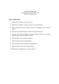 Final Exam Questions in Political Science