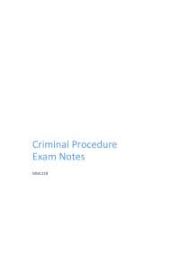 Criminal Procedure Exam Notes