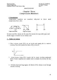 Compression Members in Steel Structures