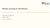 Machine Learning for Macrofinance