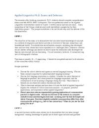 Applied Linguistics Ph.D. Exams and Defenses