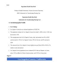 D029
Population Health Data Brief
College of Health Professions