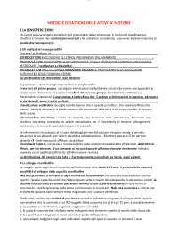 METODI E DIDATTICHE DELLE ATTIVITA' MOTORIE LM47 SCIENZE MOTORIE