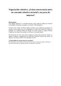 Ejercicios sobre la negociación colectiva