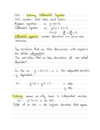 Lecture Notes For Differential Equations Biology And Chemistry Free Online As Pdf Docsity Lecture Notes For Differential Equations Biology And Chemistry Free Online As Pdf Docsity