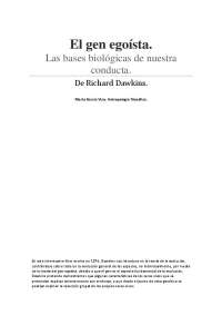El gen egoista - Richard Dawkins