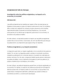 Políticas migratorias y su impacto en la economía y la sociedad
