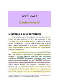 Behavorismo e suas especificações