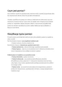 pamięć procesy poznawcze