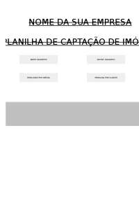 Planilha de Captação de Imóveis