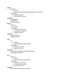 Psychopathology lecture notes