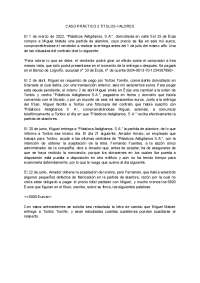 Caso Práctico 2: Títulos-Valores - Análisis de Contrato de Compraventa