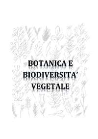 Sbobinatura Botanica, Appunti Esame, e-Campus, Prof. Roberto Braglia, Scienze Biologiche
