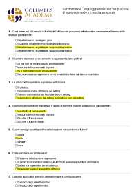 Linguaggi espressivi nei processi di apprendimento e crescita personale Columbus academy