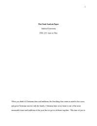 The Final Analysis Paper
Ashford University
ENG 225: Intro to Film