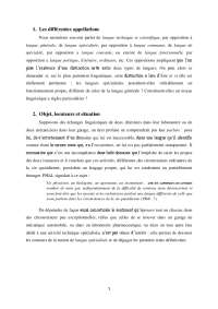les différentes appellations -langue de spécialité - partie 2