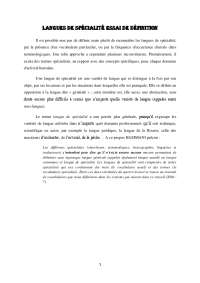 langue de spécialité - partie 1