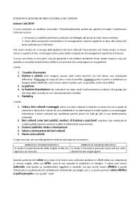 Appunti di Economia e gestione dei beni culturali e del turismo