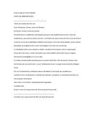 carta de apresentaçao de estagio obrigatorio