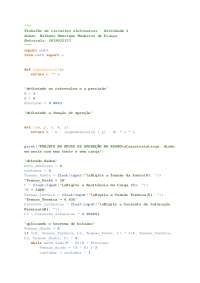 programa para calcular o ponto de operação