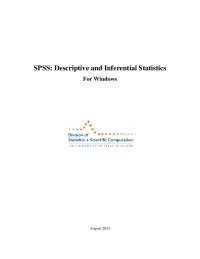 SPSS descriptive statistics