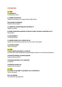 Paniere Psichiatria domande CHIUSE - ECampus - Occhiali Vittorio - 2023
