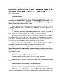 Sociología bloque 1, segundo cuatrimestre