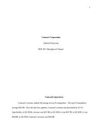 Comcast Corporation
Ashford University
BUS 401: Principles of Finance







ComcastCorpor