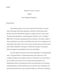 BUS607 
Business Law for the Accountant 
                                               BU