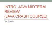 COMP SCIENCE JAVA MIDTERM REVIEW 2023