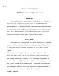 Business and Technology Drivers in Telecommunications and Networking Concepts