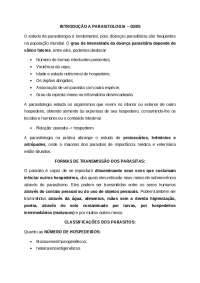 Resumos sobre parasitas