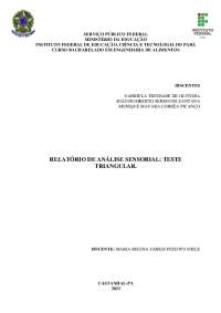 Relatório do Teste Triangular