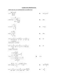 Simplificación de expresiones algebraicas - Prof. Todos