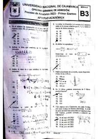 Examen de Admisión de Ingeniería 2022