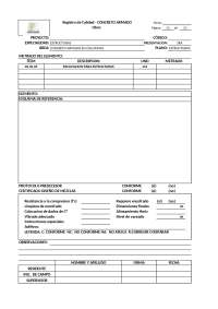 Registro de Calidad - Concreto Armado